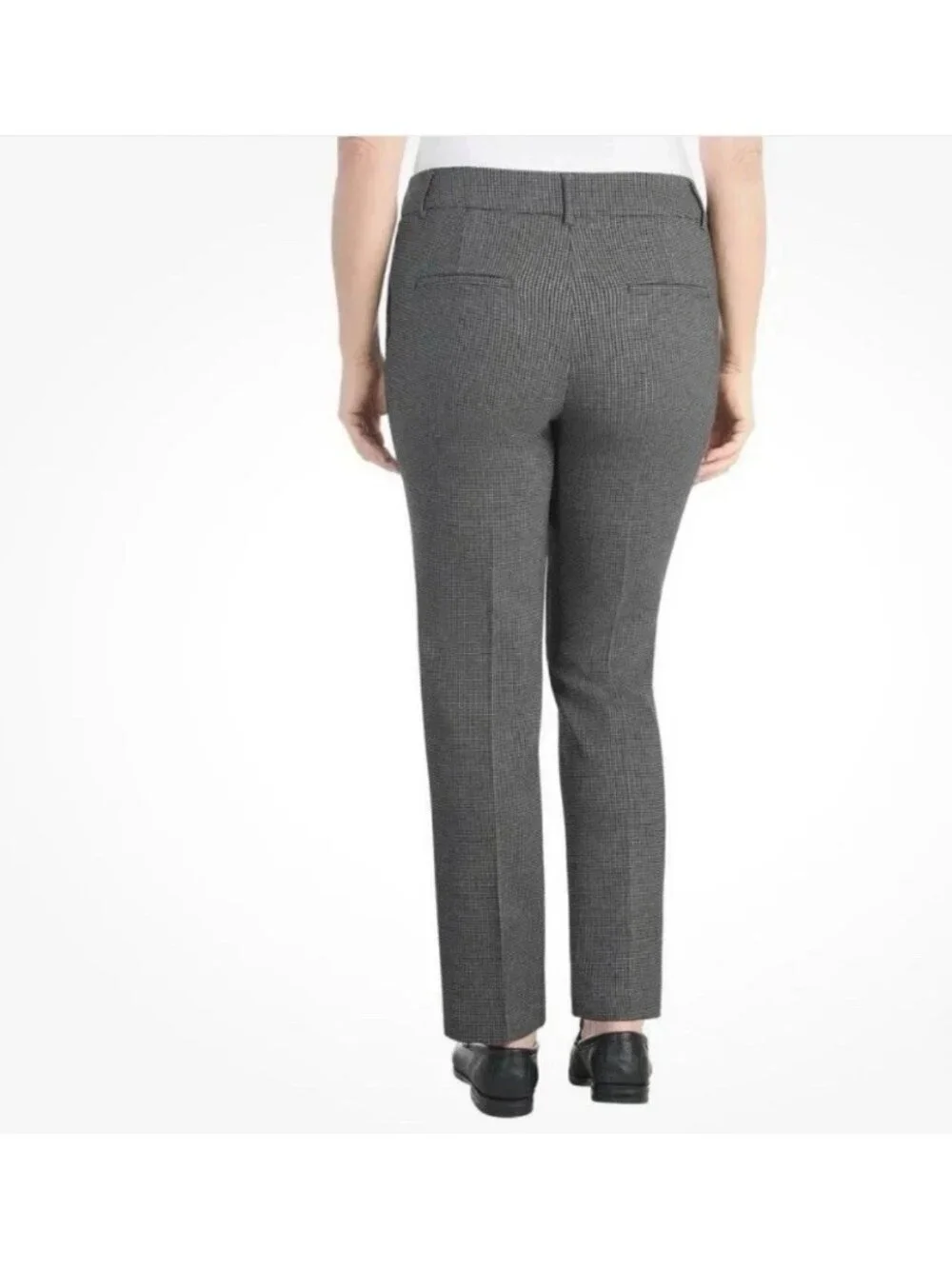 NWT Hilary Radley Women's XL Gray Black Pull-On Slim Leg Pants Mid Rise G2049
